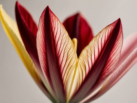 Captivating botanical macro showcasing the intricate textures and rich vibrant colors of petals A visually stunning and contemporary floral abstract design. photo