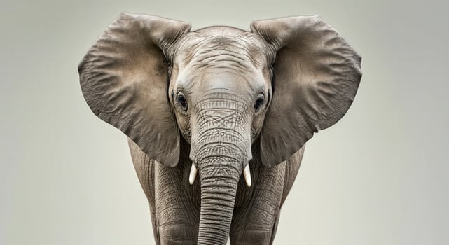 Majestic african elephant portrait for wildlife photography, design, and conservation themes photo