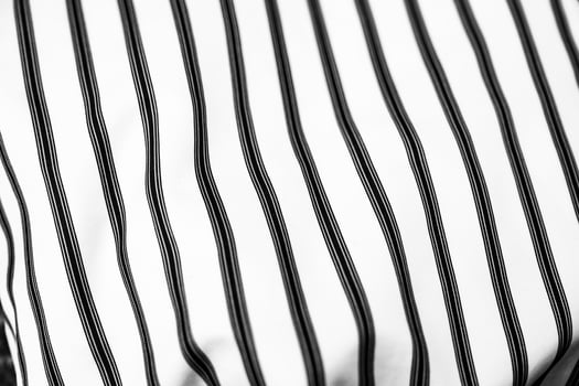 Black and white striped textile showcasing a modern design in fabric art photo