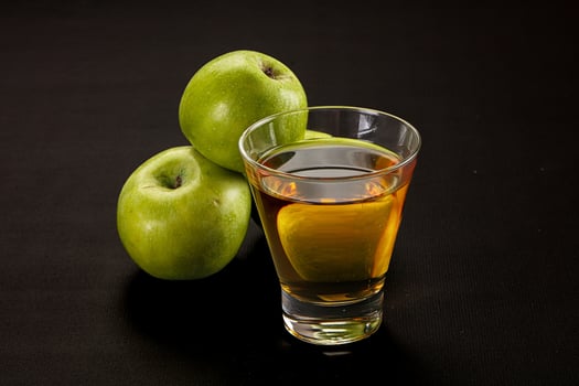 Fresh sweet natural apple juice photo