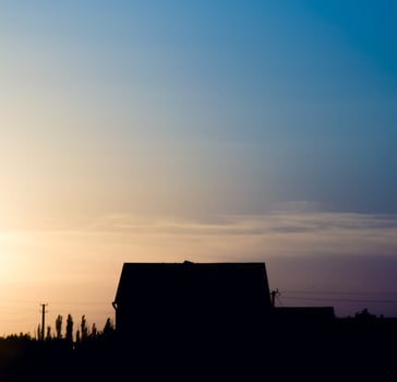 Vanilla evening sky. Sunset. photo