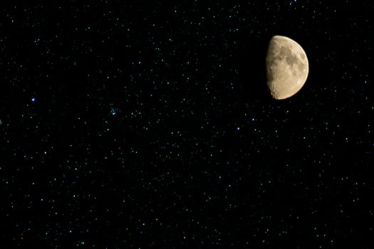 The stars in the night sky. photo