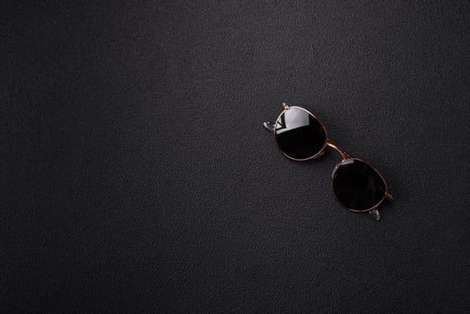 Fashionable sunglasses with round lenses photo