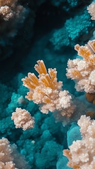 Crystal formations growing from mineral pools , wallpaper photo