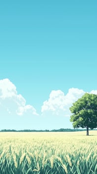 Grass stretching toward tree line on horizon , wallpaper photo