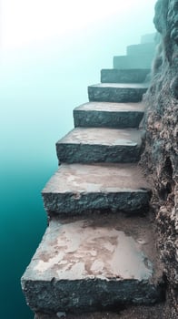 Stone platforms extending from cliff edges , wallpaper photo
