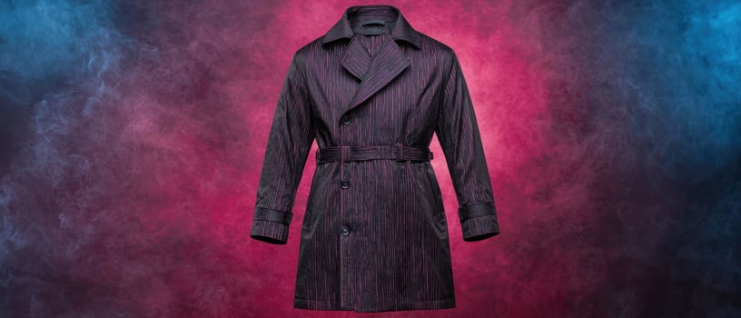Stylish trench coat in the spotlight photo