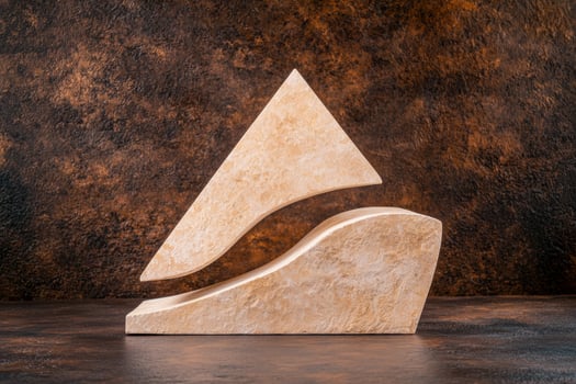 abstract geometric stone sculpture photo
