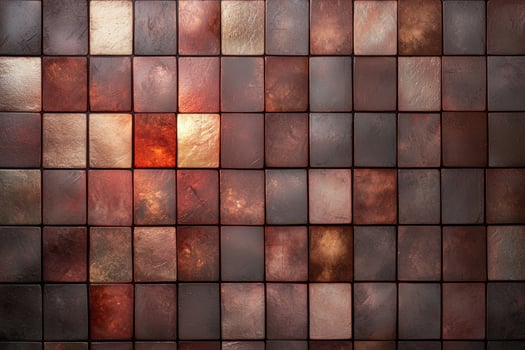 abstract copper metal tiles background photo