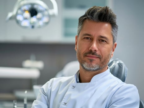 Confident medical professional in hospital environment photo