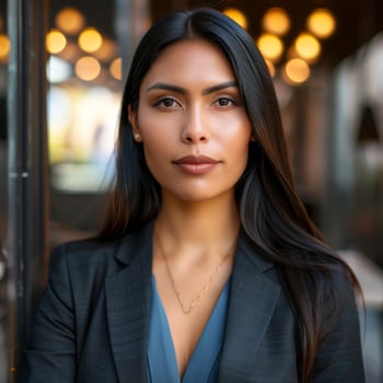 Elegant business woman with confident expression photo
