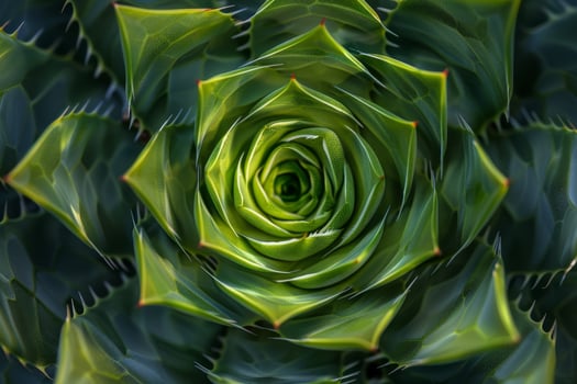 Intricate green succulent plant close up photo