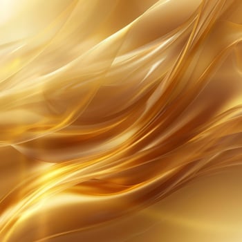 Elegant golden fabric flowing in the wind photo