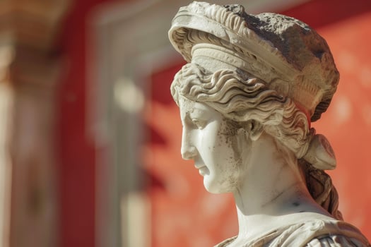 ancient greek statue profile photo