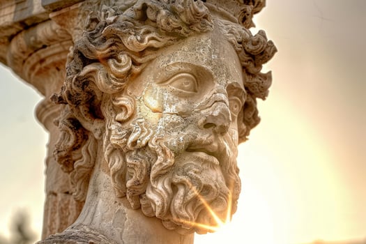 ancient stone sculpture with intricate details photo