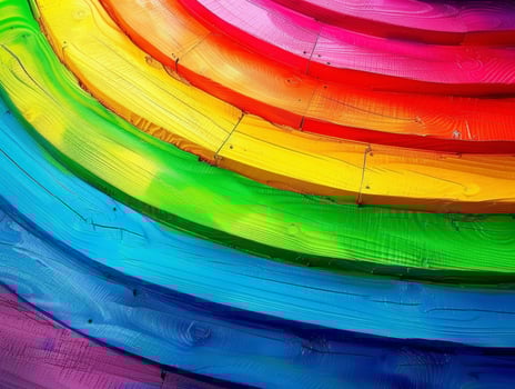 Vibrant rainbow colored wooden texture photo