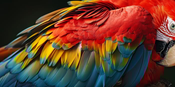Vibrant Parrot Feathers photo