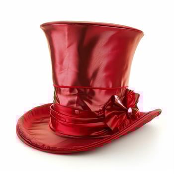 Elegant red top hat with bow photo