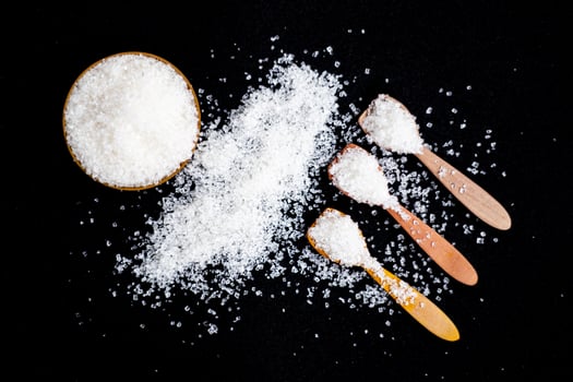 Stop sign sugar warns that too much sugar will make an unhealthy diet, obesity, diabetes, dental care and much more. photo