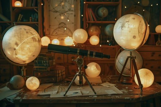 Vintage Astronomy Exploration Equipment photo