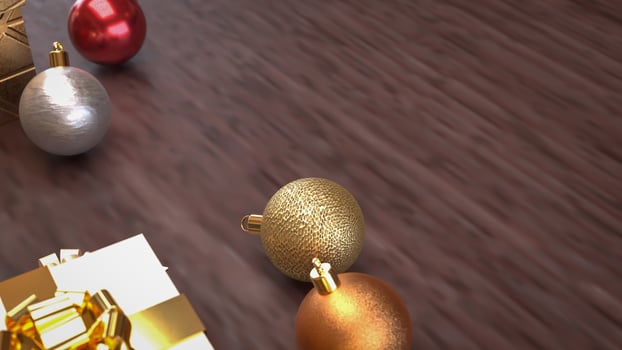 The Christmas decor Background for Holiday concept 3d rendering. photo