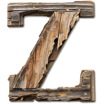Rustic wooden number seven photo