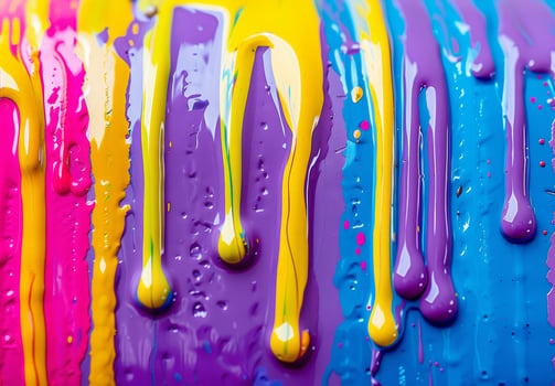 Vibrant Paint Streaks in a Colorful Abstract Design photo