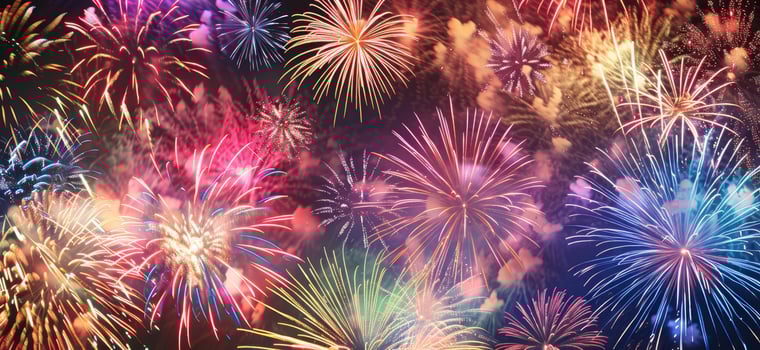 Spectacular Fireworks Display Lighting Up the Night Sky photo