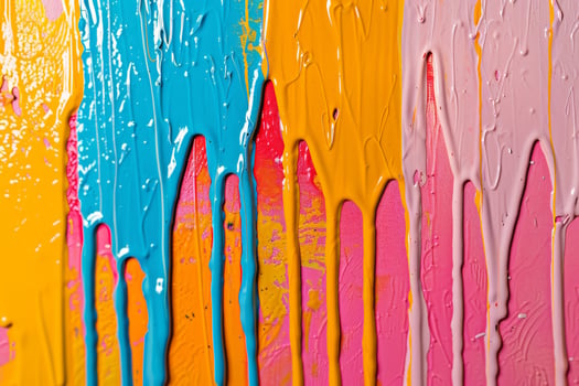 Vibrant Paint Streaks on a Colorful Background photo