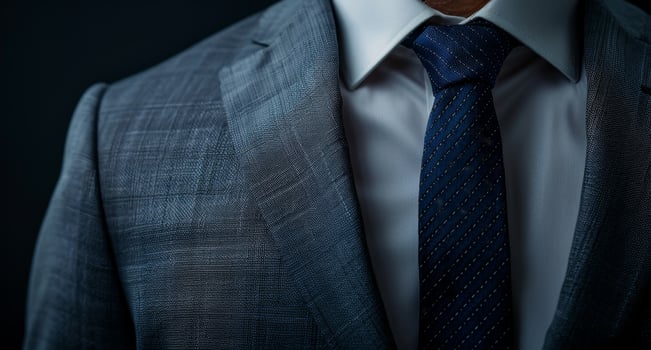 Close up of a Professional Man in Suit and Tie photo