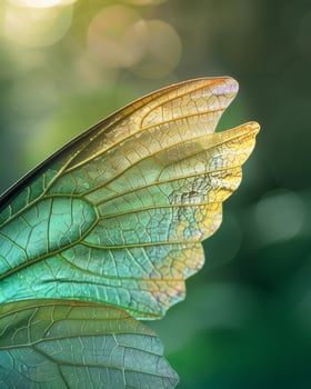 Sunlight Filtering Through a Vibrant Green Leaf photo
