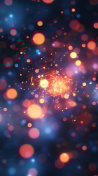 Abstract Art with Shining Shapes and Luminous Light for Eye-Catching Visuals photo