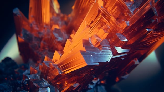 Vibrant Crystal Formation in Dramatic Lighting photo