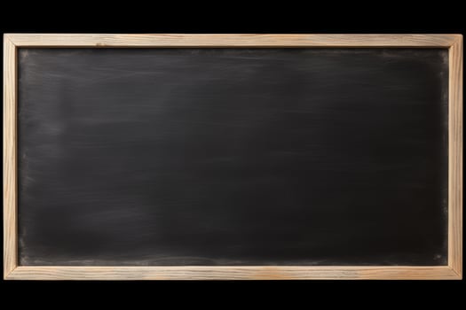 Empty black chalkboard with wooden frame photo