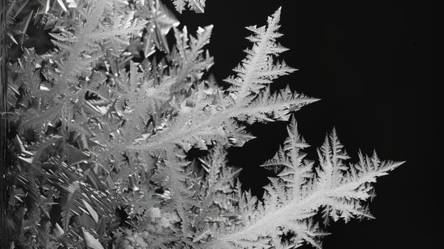 Intricate Frost Patterns on a Winter Window photo