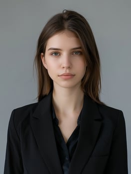 Professional young woman in a black blazer photo