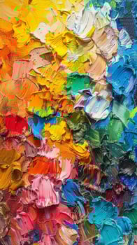 Vibrant Oil Paint Texture on Canvas photo