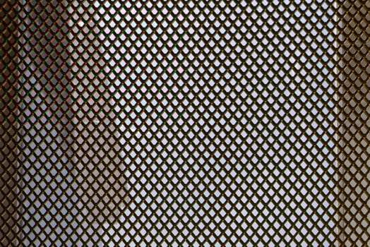 luxury Asia gold grill background with flower pattern in the cross line photo