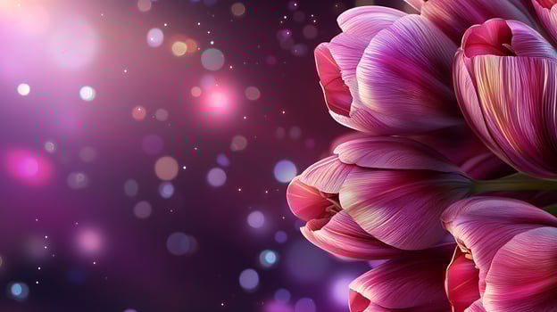 Vibrant Close-Up of Flowers with Stunning Bokeh Background in High Detail photo