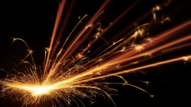 Sparkling Firework Display on a Dark Background photo