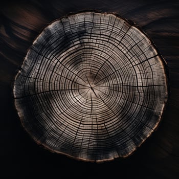 Detailed Texture of a Tree Ring Cross Section photo