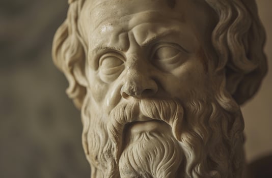 Close up of a Classical Philosophers Sculpture photo
