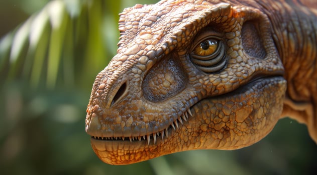 Close up of a Realistic Dinosaur Model photo