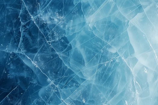 Abstract view of cracked ice texture in blue tones photo