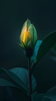 Glowing Flower Bud at Twilight photo