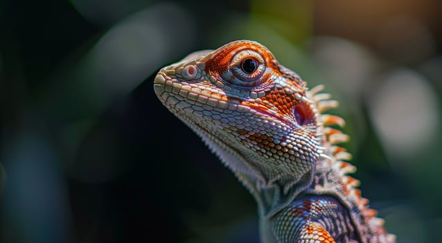 Close up of a Colorful Lizard in Natural Habitat photo