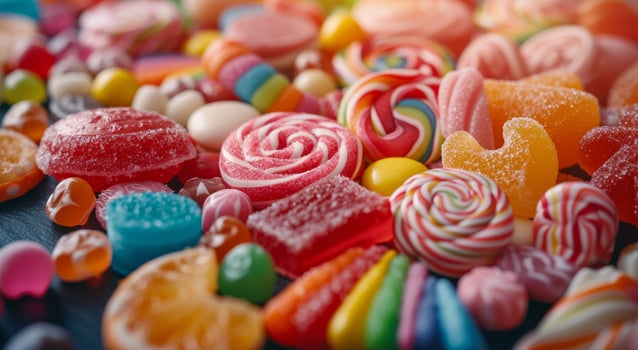 Colorful Assortment of Various Candies and Sweets photo