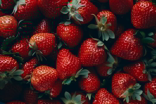 Fresh strawberries in full frame photo