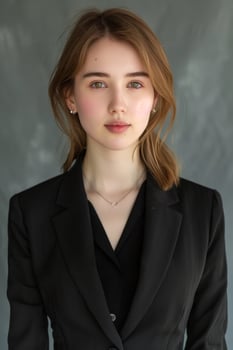 Professional young woman in a black blazer photo