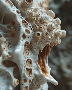 Close up of Intricate Sea Shell Patterns photo